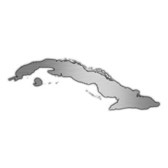 High detailed vector map - Cuba.