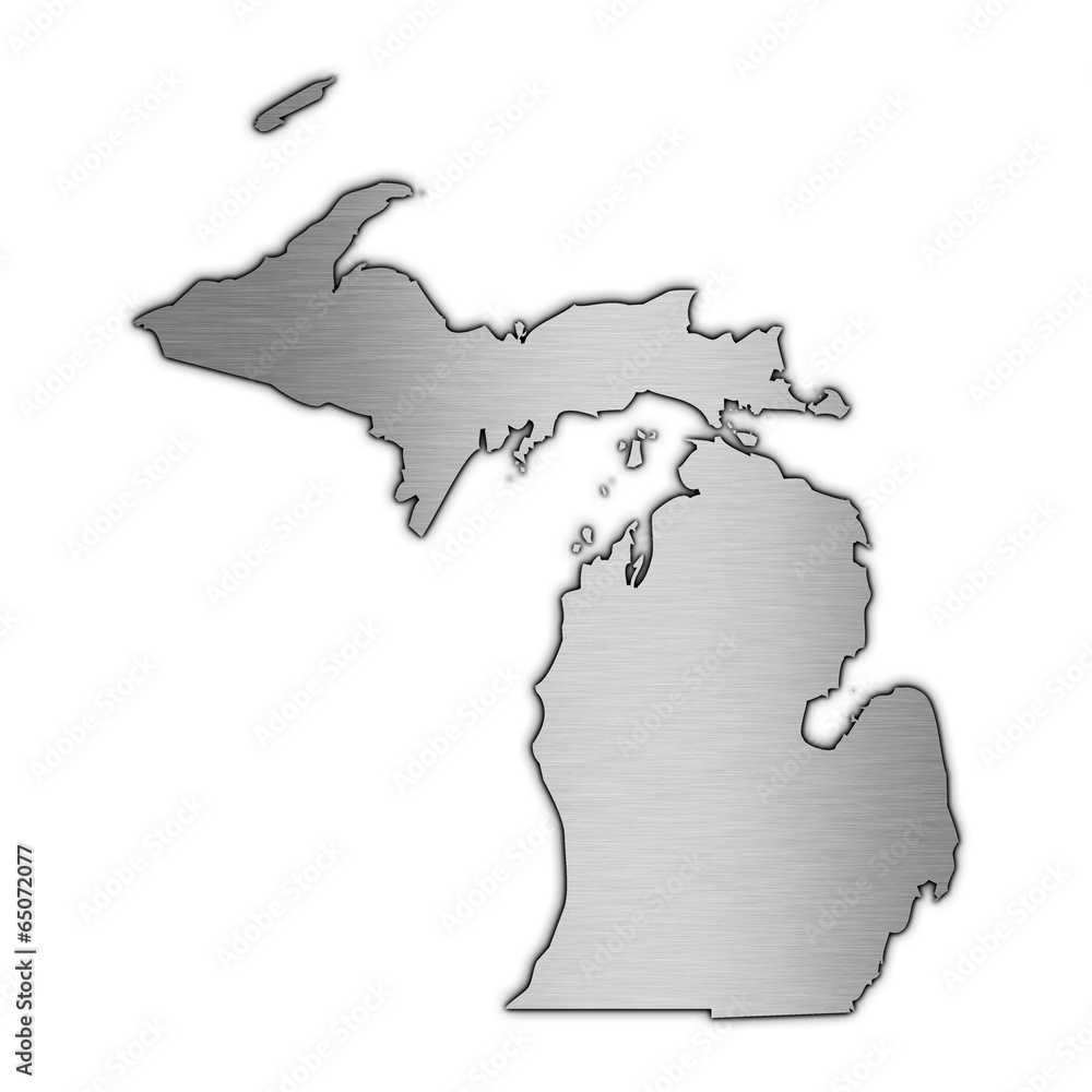 Canvas Prints high detailed vector map - michigan.