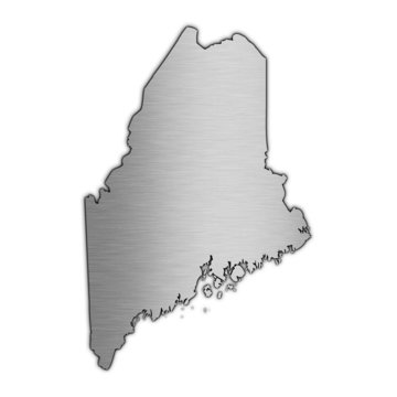 recommend clip art: High detailed vector map - Maine.