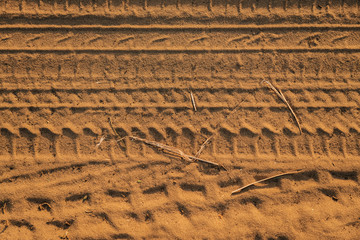 Dry soil background in warm colors
