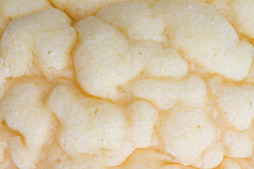 Fototapeta na wymiar unusual texture of melon cookie dough