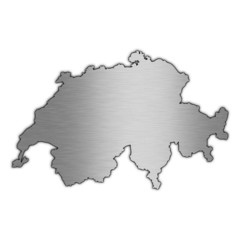 High detailed vector map - Switzerland.