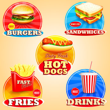 stickers for fast food