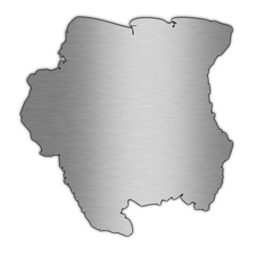 recommend clip art: High detailed vector map - Suriname.