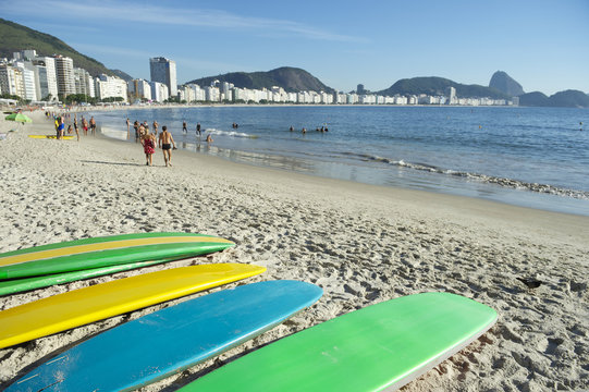 Stand Up Paddle Surfboards Copacabana Rio Brazil