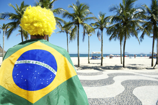 Proud Brazilian Wearing Flag Rio de Janeiro