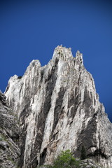 big limestone climbing wall