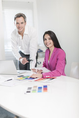 workteam in meeting at office