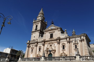 Fototapeta na wymiar Cattedrale di Ragusa, chiesa di San Giovanni Battista