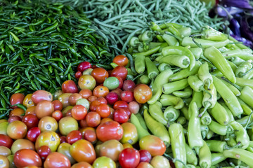 Fresh vegetables on the market