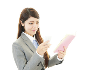 Naklejka premium 笑顔の女性