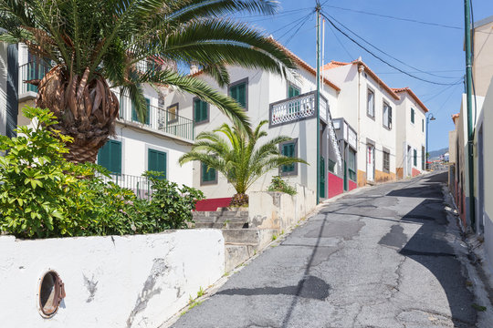 Street scene of Camara do Lobos at Madeira Island, Portugal