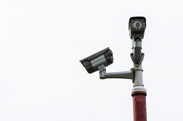 isolate Closed-circuit television camera Installed on pole