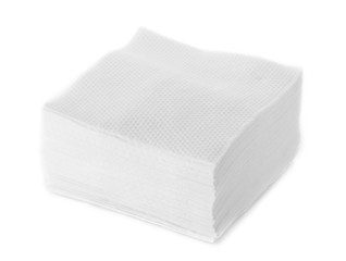 White Square Bar Napkin Isolated