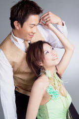 The image of asian couple