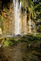 Waterfall in national park in Croatia