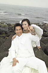 The image of asian couple