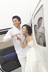 The image of asian couple