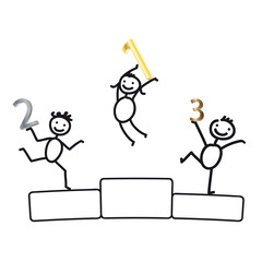 Siegerehrung - fröhliche Kinder beim Sport, Spass an Bewegung und einer glücklichen Kindheit, spielerisch lernen und sich erproben