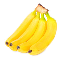 Bunch of bananas isolated on white background