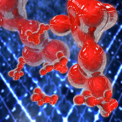 Dopamin - abstrakt - 3d Render