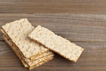 Wheat crispbread slices