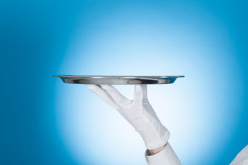 Waiter Carrying Empty Tray