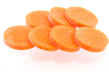 Fresh carrot on white background