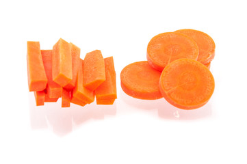 Fresh carrot on white background