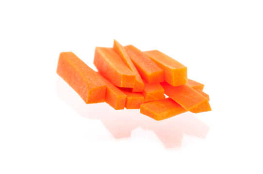 Fresh carrot on white background