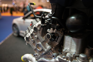 Detail photo of a car engine