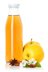 apple juice in a bottle