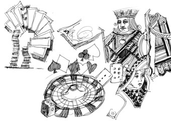 gambling elements illustration