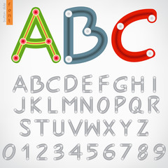 Alphabet set of button slide, vector eps10