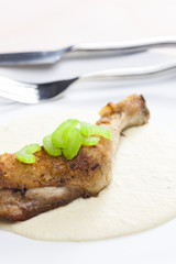 chicken leg with celery sauce
