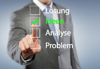 Lösung, Ideen, Analyse, Problem