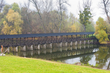 wooden bridge, Kolarovo, Slovakia