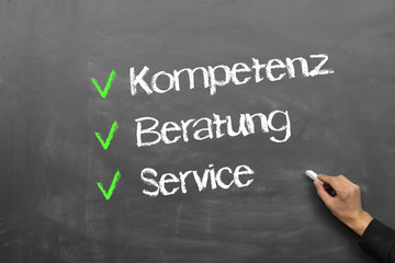Kompetenz, Beratung, Service