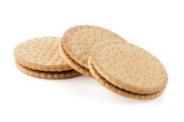 Sandwich biscuits with chocolate filling