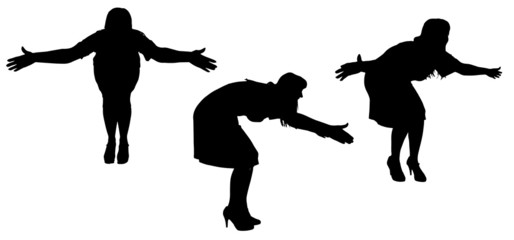 Vector silhouette of a woman.