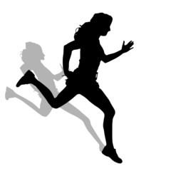 Obraz premium Vector silhouette of a woman.