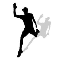 Vector silhouette of a man.