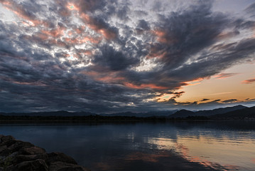 Sunset, lake of Varese