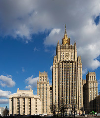 Fototapeta na wymiar Ministry of Foreign Affairs building in Moscow, Russia