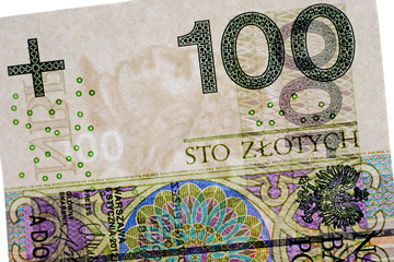 100 Polish Zloty -new banknotes - obrazy, fototapety, plakaty