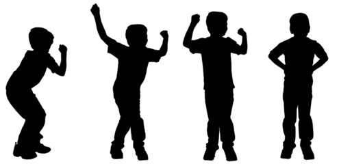 Obraz premium Vector silhouette of a boy.