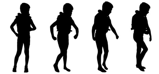 Vector silhouette of a child.