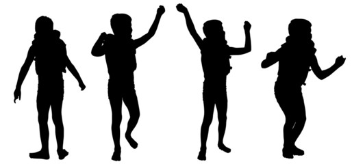 Vector silhouette of a child.