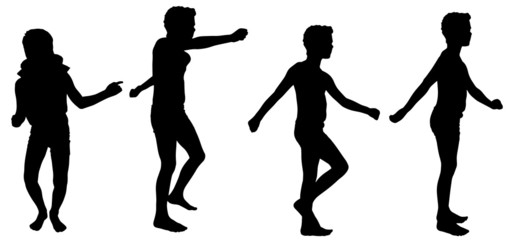 Vector silhouette of a child.