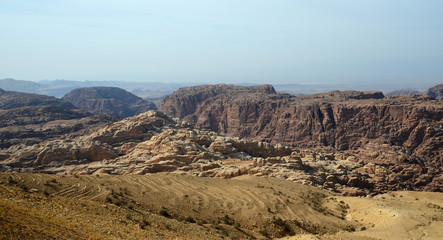 Fototapeta na wymiar Górzysty teren w Jordanii
